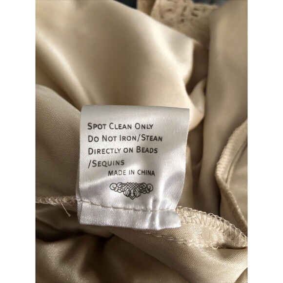 Sue Wong Nocturne Beaded Sequin Ivory Sheath Dress Wedding Cocktail Size 4 - Picture 13 of 13